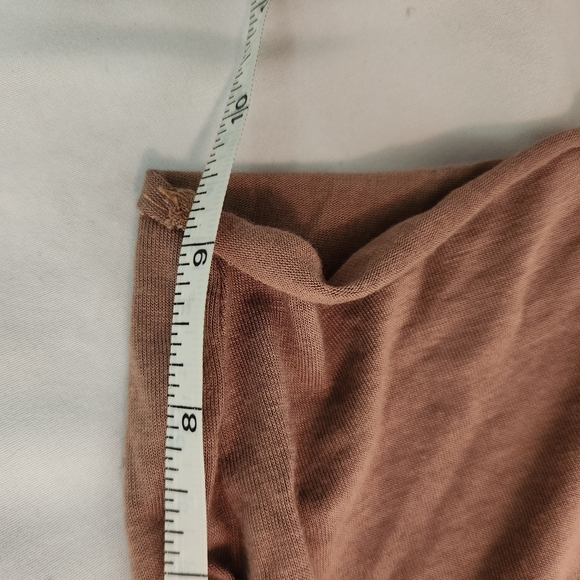 Joah Brown Tan Drape Neck Crop Top - Picture 9 of 9